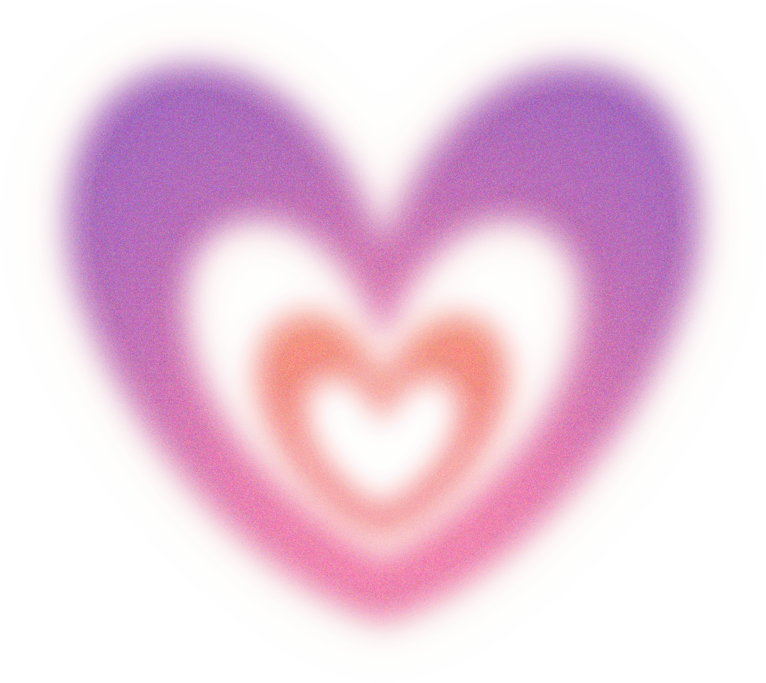 Buildable Abstract Glowing Gradient Aura Stacked Hearts