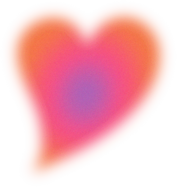 Blurry Glowing Gradient Heart 